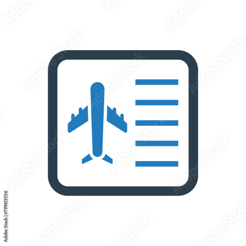 Plane ticket icon