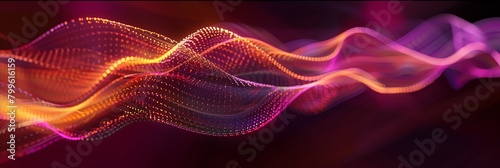 seamless moving wave motion graphic loop mkv file, in the style of light painting, light black and pink, purple, vray tracing, selective focus background aspect ratio 3:1