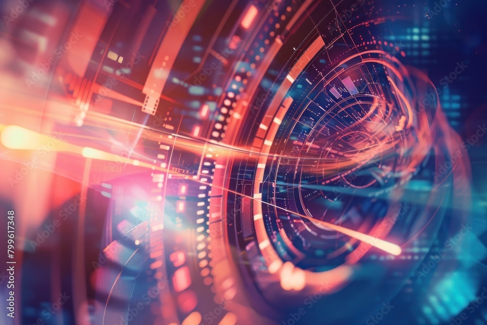 Obraz premium Abstract futuristic technology background..