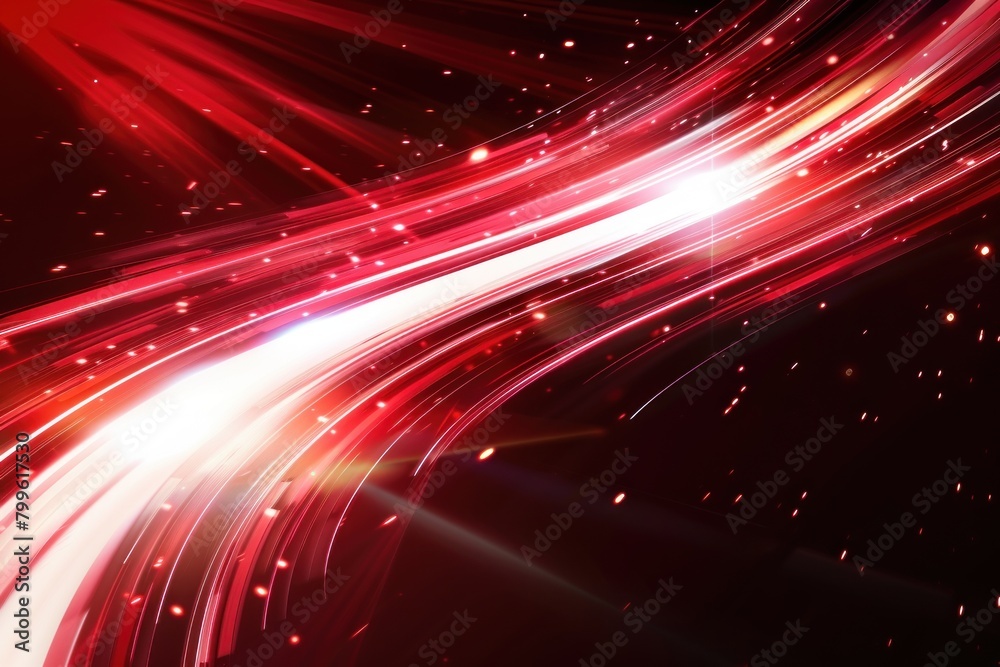 A red and white line with a lot of red and white sparks. The line is very long and it looks like it is moving A red and white line with a lot of red and white sparks. The line is very long and it looks like it is moving
