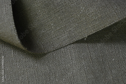 gray hemp viscose natural fabric cloth color; sackcloth rough texture of textile fashion abstract background