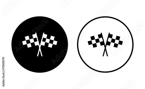 Racing flag icon set. race flag icon.Checkered racing flag icon