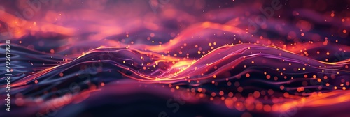 seamless moving wave motion graphic loop mkv file, in the style of light painting, light black, pink, purple and blue, vray tracing, selective focus background aspect ratio 3:1 photo