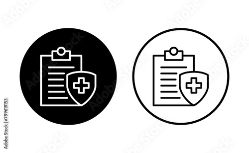 Medical insurance icon set. health insurance icon