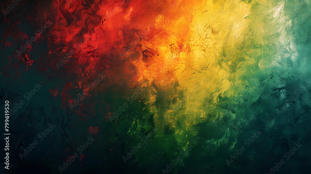 Oil painting abstract background with a gradient of red and yellow colors, accented by green and dark tones, perfect for artistic visuals. Oil painting abstract background with a gradient of red and yellow colors, accented by green and dark tones, perfect for artistic visuals.