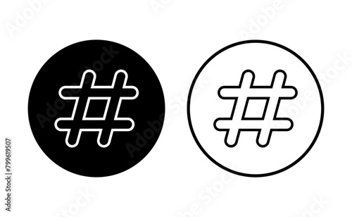Hashtag icon set. hashtag symbol
