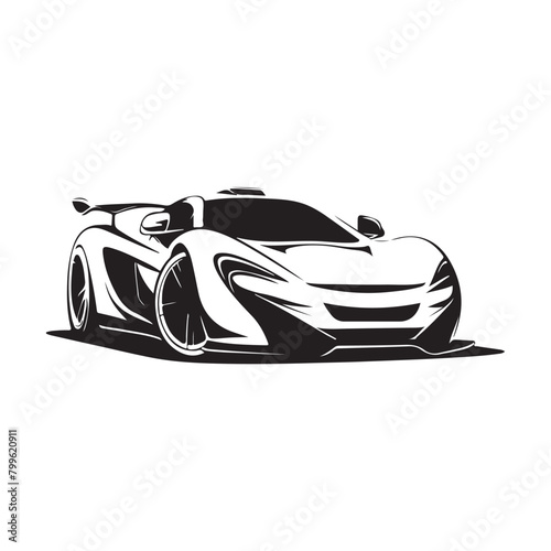 Sport Car Vector Image Isolated Stock Vector on white background