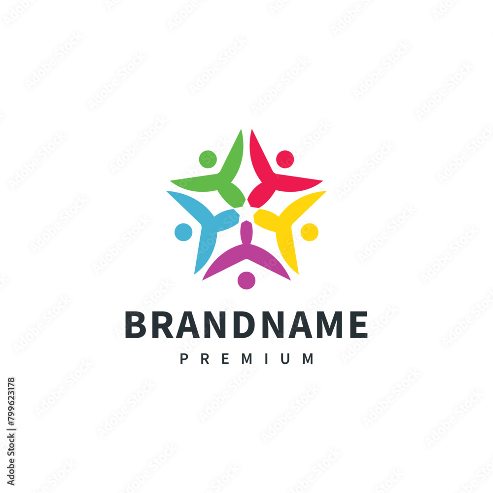Modern abstract star logo design illustration 3
