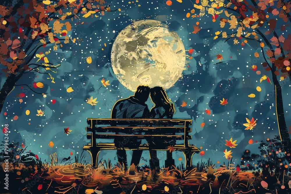 Couple Sitting Together On A Bench