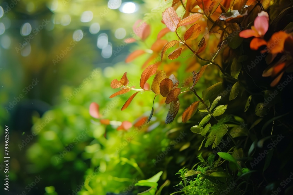 Freshwater planted aquarium (aquascape) with live plants Freshwater planted aquarium (aquascape) with live plants