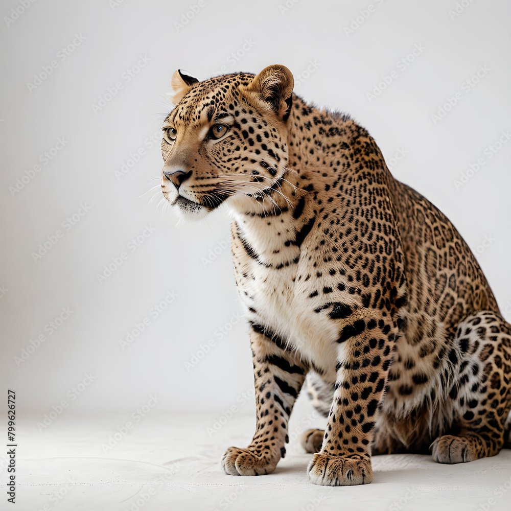 Obraz premium Wild animal full body photo on isolated white background