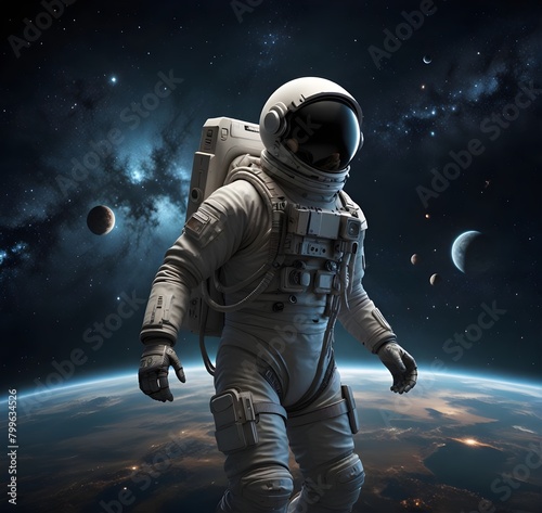 3Dperson in the space photo