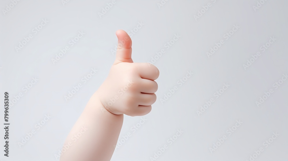 woman showing thumbs up