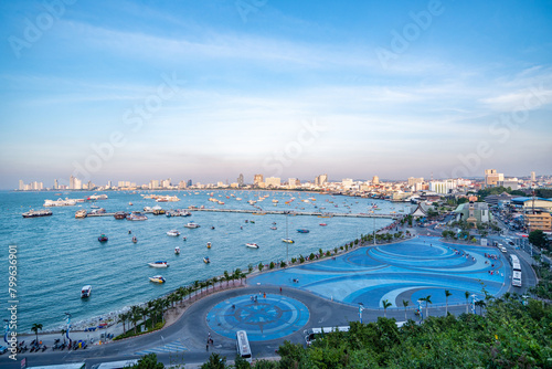 The most beautiful Viewpoint Pattaya Beach in Pattaya city Chonburi,Thailand.