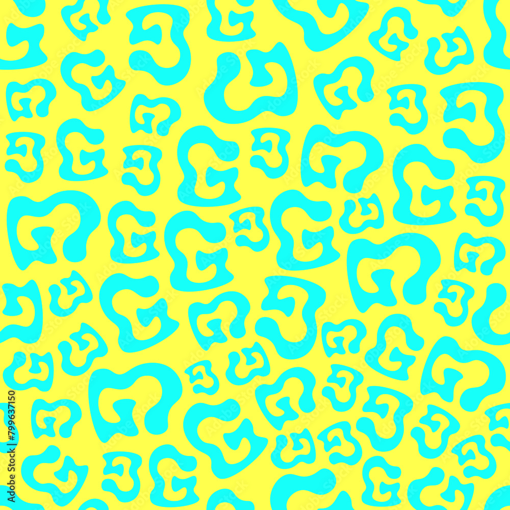 Abstract Letter G Vector Seamless Pattern	