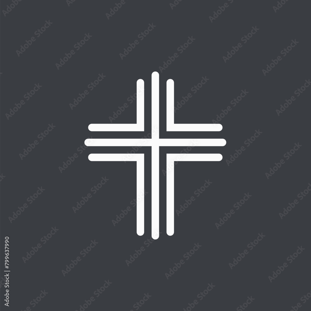 Obraz premium vector cross symbol. Icons set. Cross of christian religion. Jesus Christ and God, faith sign. Church and pray, religion and resurrection.