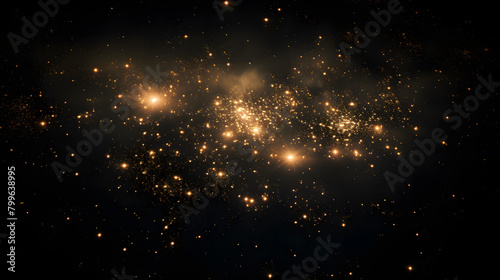 Digital dark scene with small stars abstract graphic poster web page PPT background