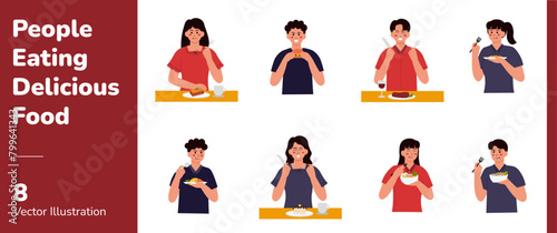 People Eating Delicious Food