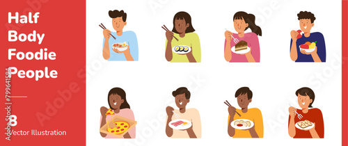 Half Body Foodie People