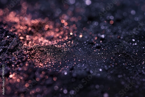 Closeup dust of metallic pigment sparkling - generative ai