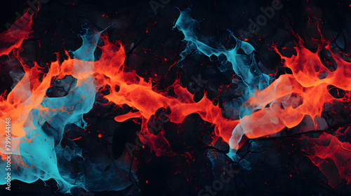 Digital glitch neon lava flow abstract poster web page PPT background