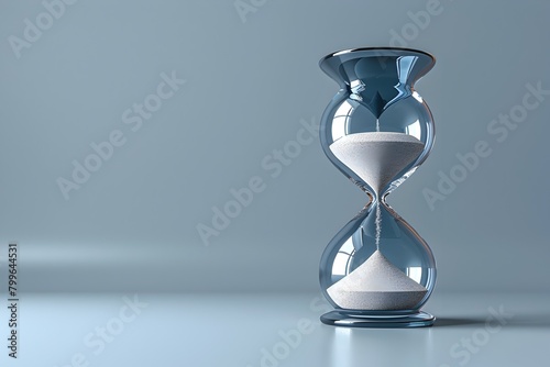 Sleek Minimalist Hourglass on Neutral Background Elegant Modern Design with Sharp Focus and Neutral Color Palette