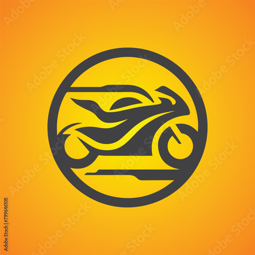 Vintage flat motorcycle logo