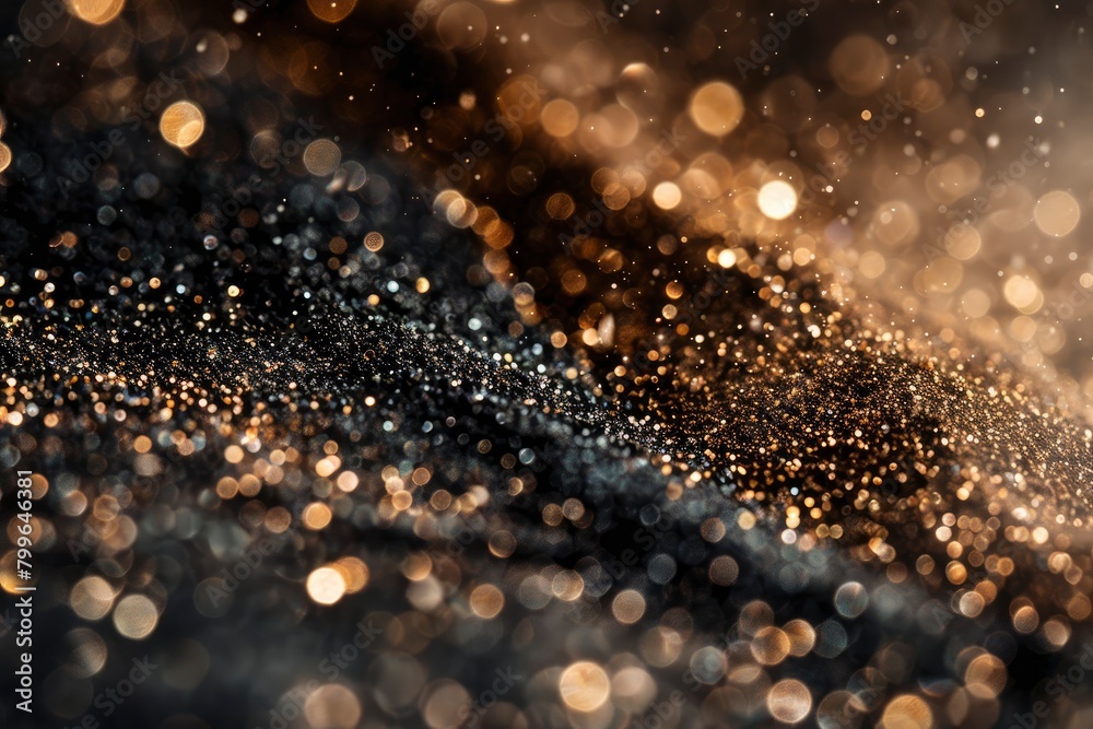 Closeup dust of metallic pigment sparkling - generative ai