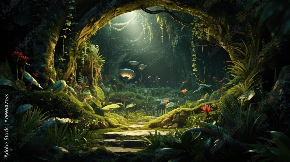 Fototapeta premium Verdant Canopy Hideaway