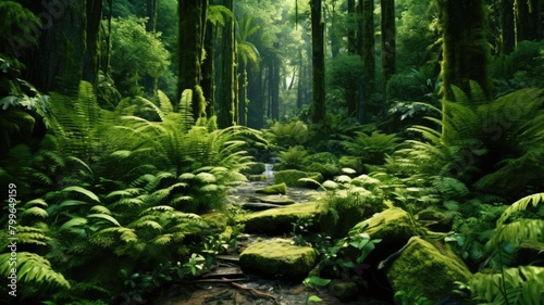 Tranquil Forest Creek in Lush Wilderness