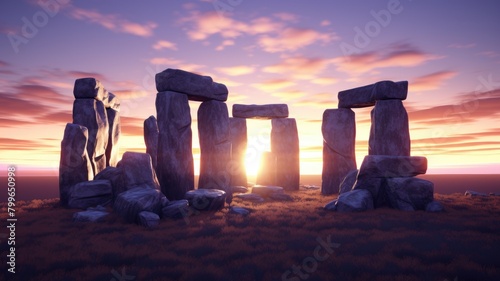 Sunset Radiance at Stonehenge