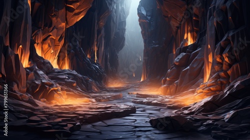  Ethereal Glow of the Ember Gorge © chesleatsz