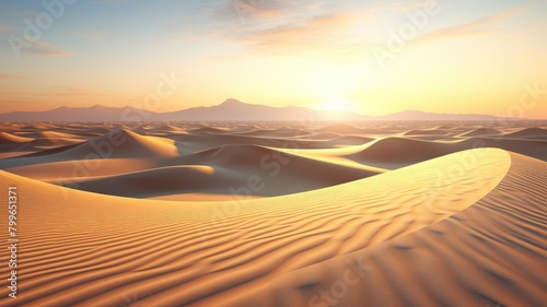 Sunrise Splendor on Golden Mirage Dunes