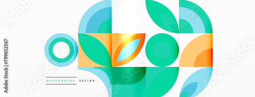 Transform your brand logo into an electric blue geometric art piece with circles, squares, and rectangles on a white background. Ideal for dishware graphics and patterns