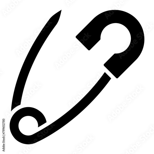 safety pin Solid icon photo