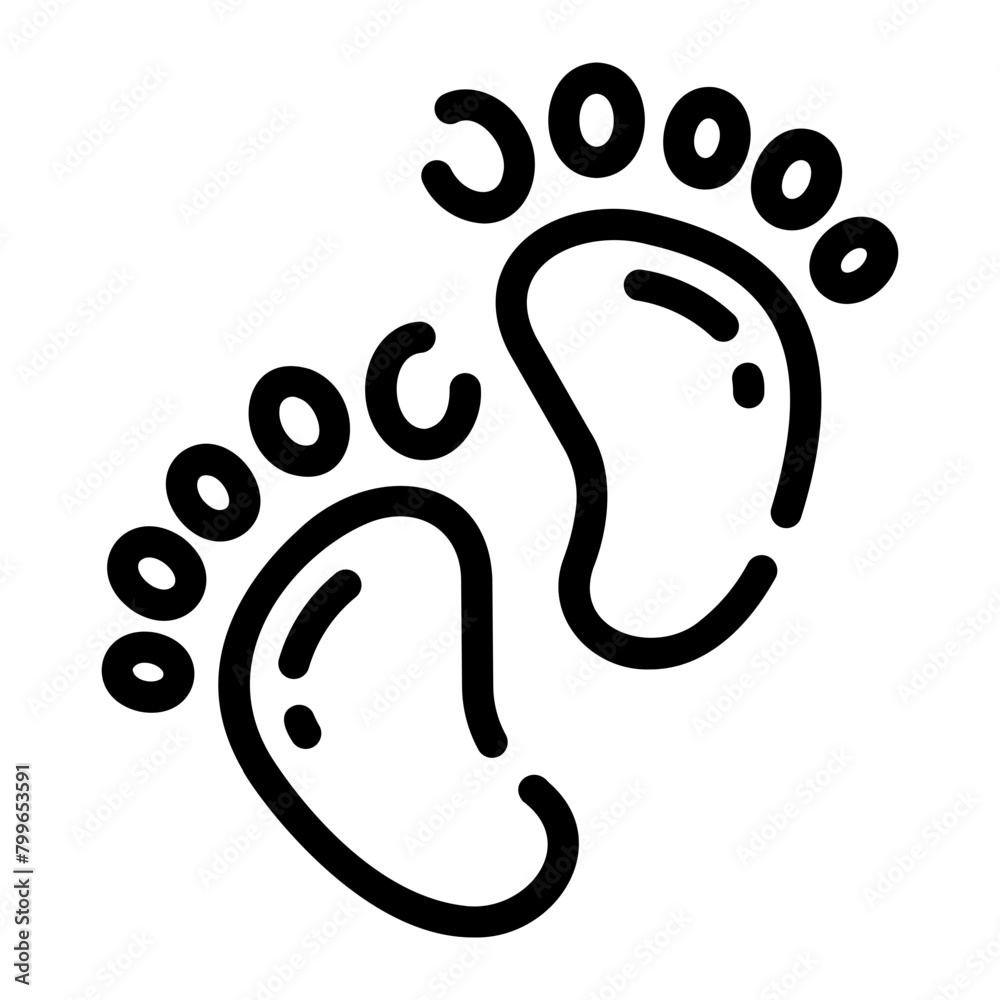 footprint Line Icon