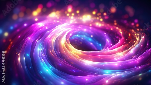 Iridescent Vortex: Journey abstract background colorful rainbow