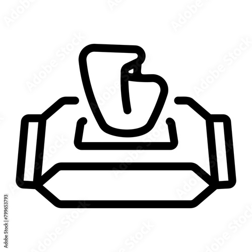wet wipes Line Icon