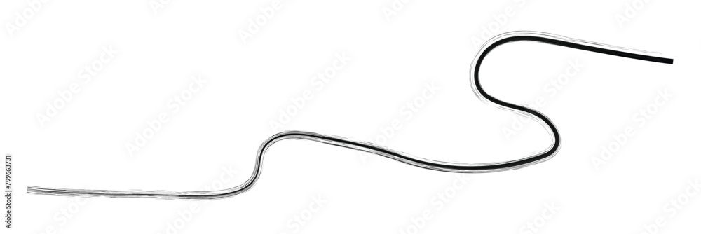Obraz premium Swoosh, swash underline stroke set.Abstract wavy thin line. Squiggle elements. Vector isolated illustration.eps10.