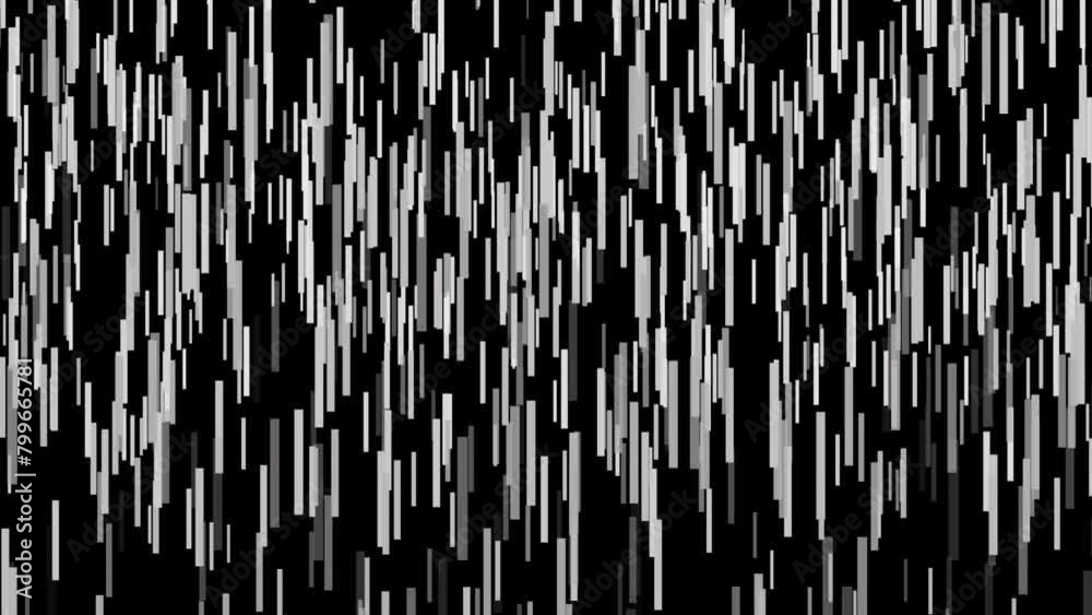 Smooth falling thin strips. Falling strips of different sizes and at different speeds. Bright composition suitable for any black and white background Smooth falling thin strips. Falling strips of different sizes and at different speeds. Bright composition suitable for any black and white background