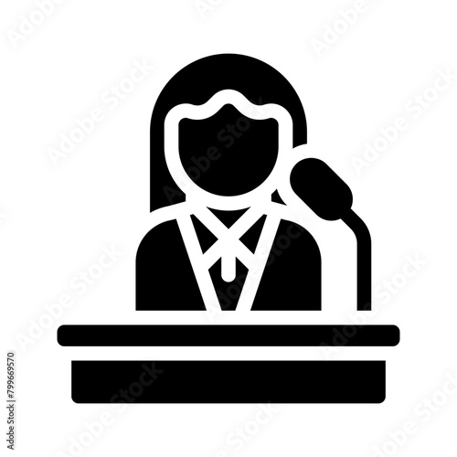 president glyph icon