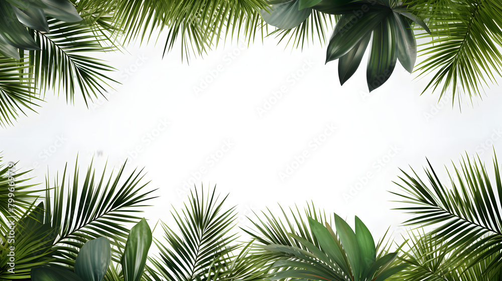 Digital white palm leaf border plant abstract graphic poster web page PPT background Digital white palm leaf border plant abstract graphic poster web page PPT background