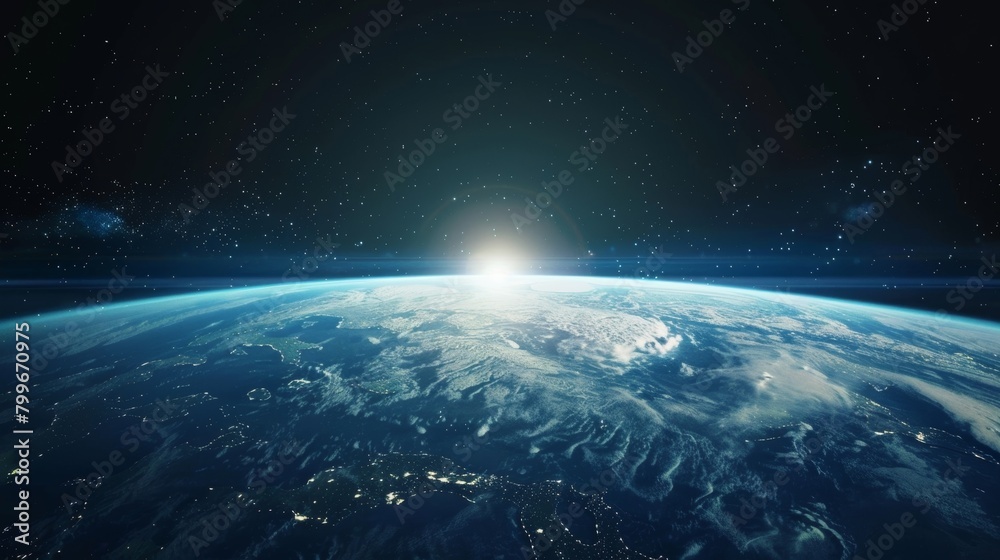 Obraz premium As I soar through the dark void of space the sight of our planet receding beneath me is both humbling and aweinspiring..