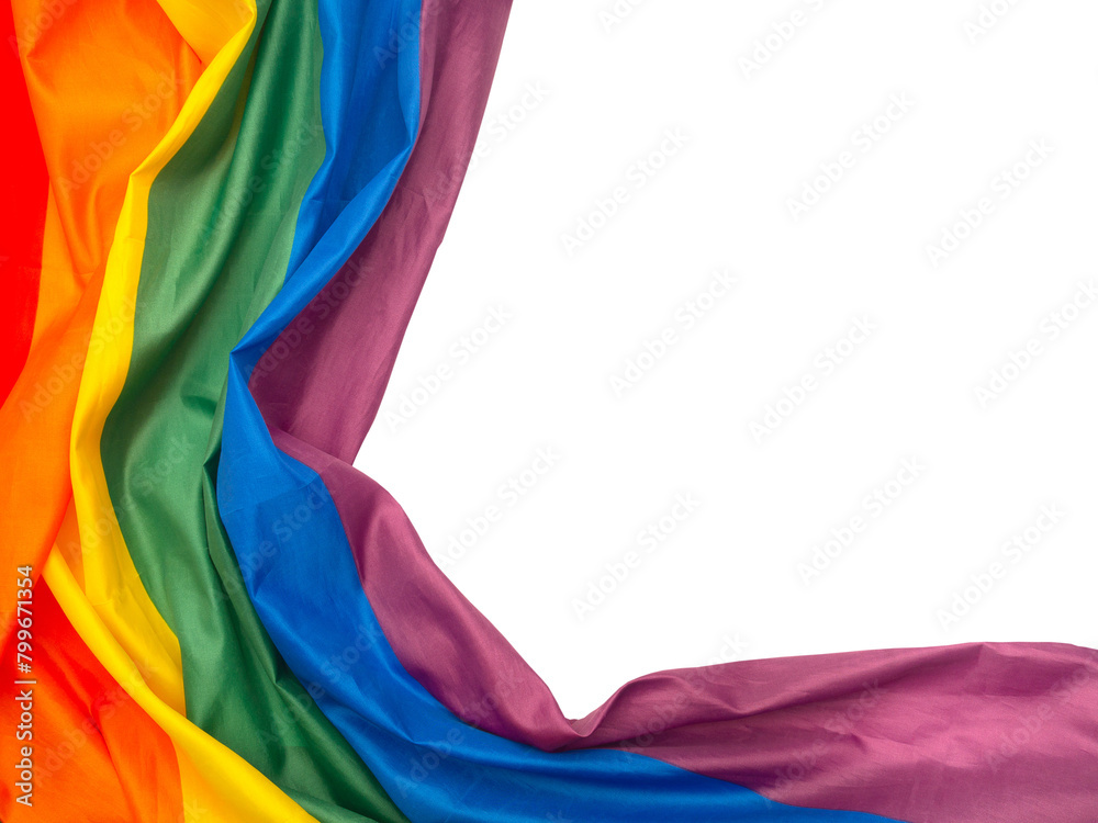 Part of the rainbow flag or LGBTQ flag is on a transparent background. Part of the rainbow flag or LGBTQ flag is on a transparent background.