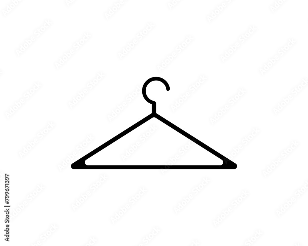 Icon of a clothes hanger isolated on a transparent background – Vector illustration Icon of a clothes hanger isolated on a transparent background – Vector illustration