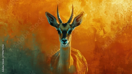 Creative Gazelle Illustration in Expressive Style
 photo