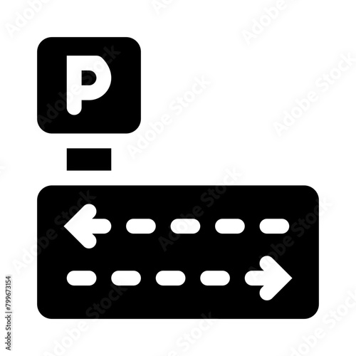 parking glyph icon