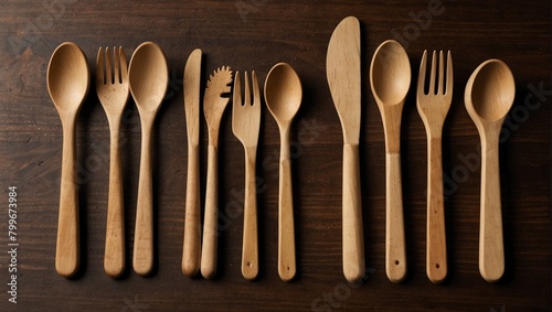 wooden cutlery mock up ,kitchen utensils,cutlery mock up 