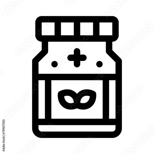 natural medicine line icon