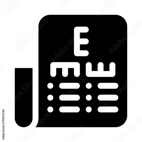 eye test glyph icon
